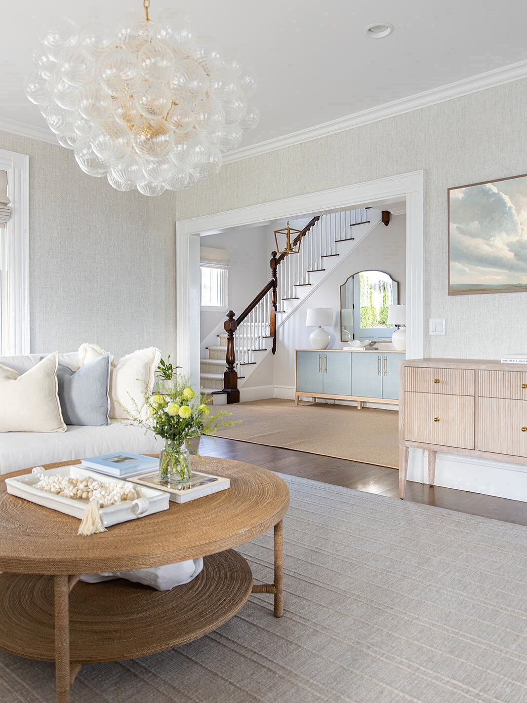 One year ago we finished one of our favorite projects — a former sea captain’s home upon Crow Point in Hingham. 

The goal was to curate a cohesive design aesthetic throughout the home which we achieved by weaving texture, pattern, and bright and airy layers throughout. Custom carpets, wallpaper and statement lighting add a level of detail perfectly tailored for the space.

We love this project so much and refer to it often when we think of the @pennyandpearldesign signature look. Elevated, yet casual. Timeless, yet fresh. Sophistocated, yet inviting. We design spaces that honor your family’s daily rhythms and elevate moments spent at home.