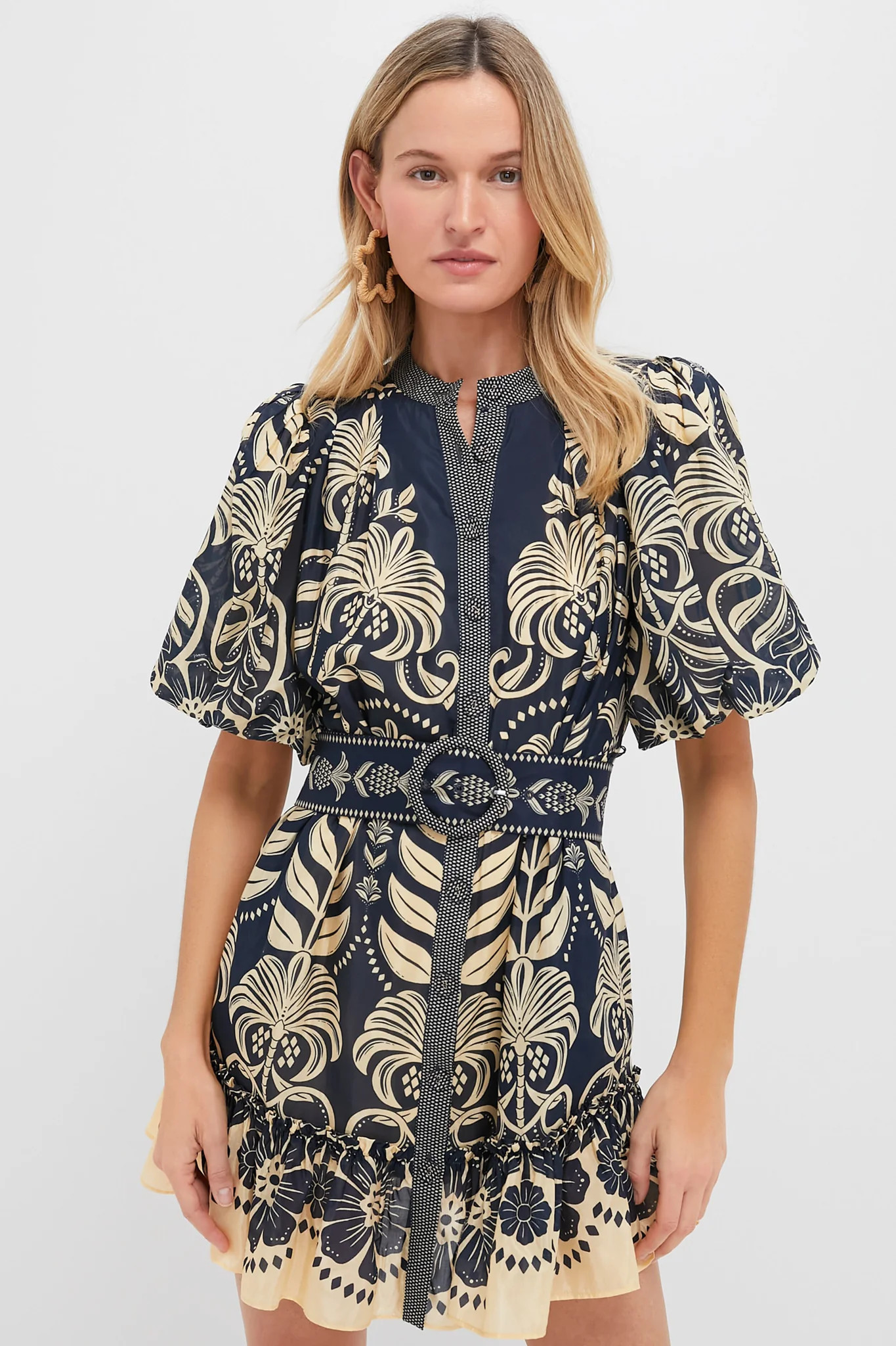Blue Ainika Tropical Splendor Mini Dress | Tuckernuck (US)