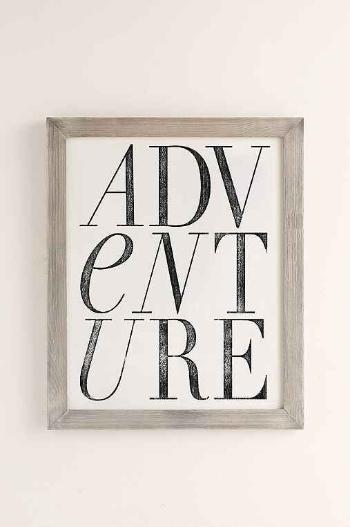 Chloe Vaux Adventure Art Print,GREY BARNWOOD FRAME,8X10 | Urban Outfitters US