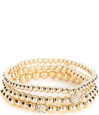 Anne Klein Pave Stretch Beaded Bracelet Set | Dillard's | Dillard's