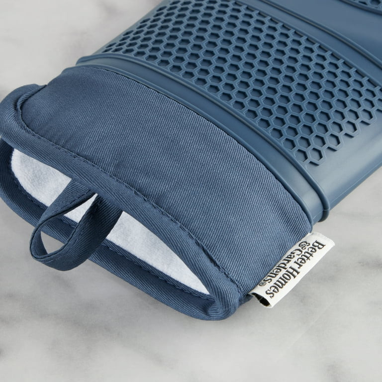 Better Homes & Gardens Honeycomb Silicone and Cotton Oven Mitt, Pot Holder, Mini Mitt Set, Soft S... | Walmart (US)