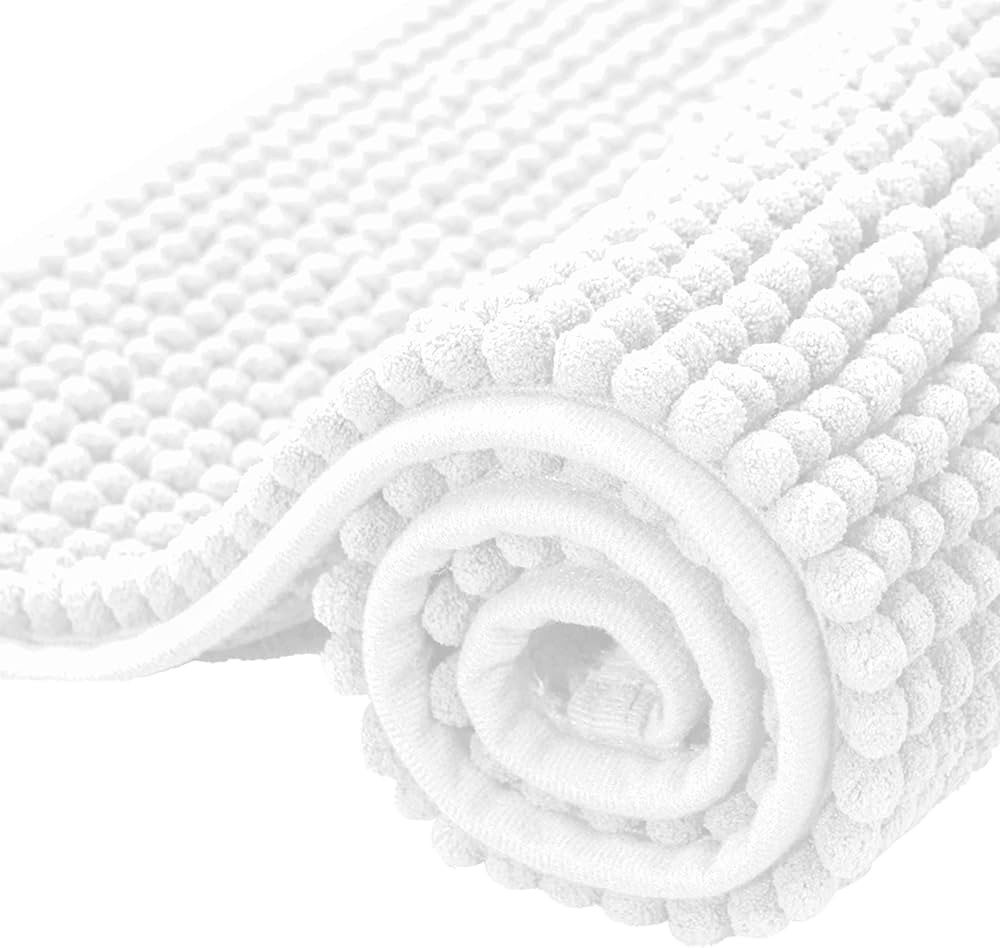 subrtex Bathroom Rugs Chenille Bath Rug Soft Short Plush, Water Absorbent Shower Mat Quick Dry Ma... | Amazon (US)