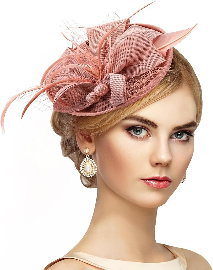 Fascinator Tea Party Hat - 2026 Derby Pillbox Kentucky Hat for Women (7.87x5.9inch) | Amazon (US)