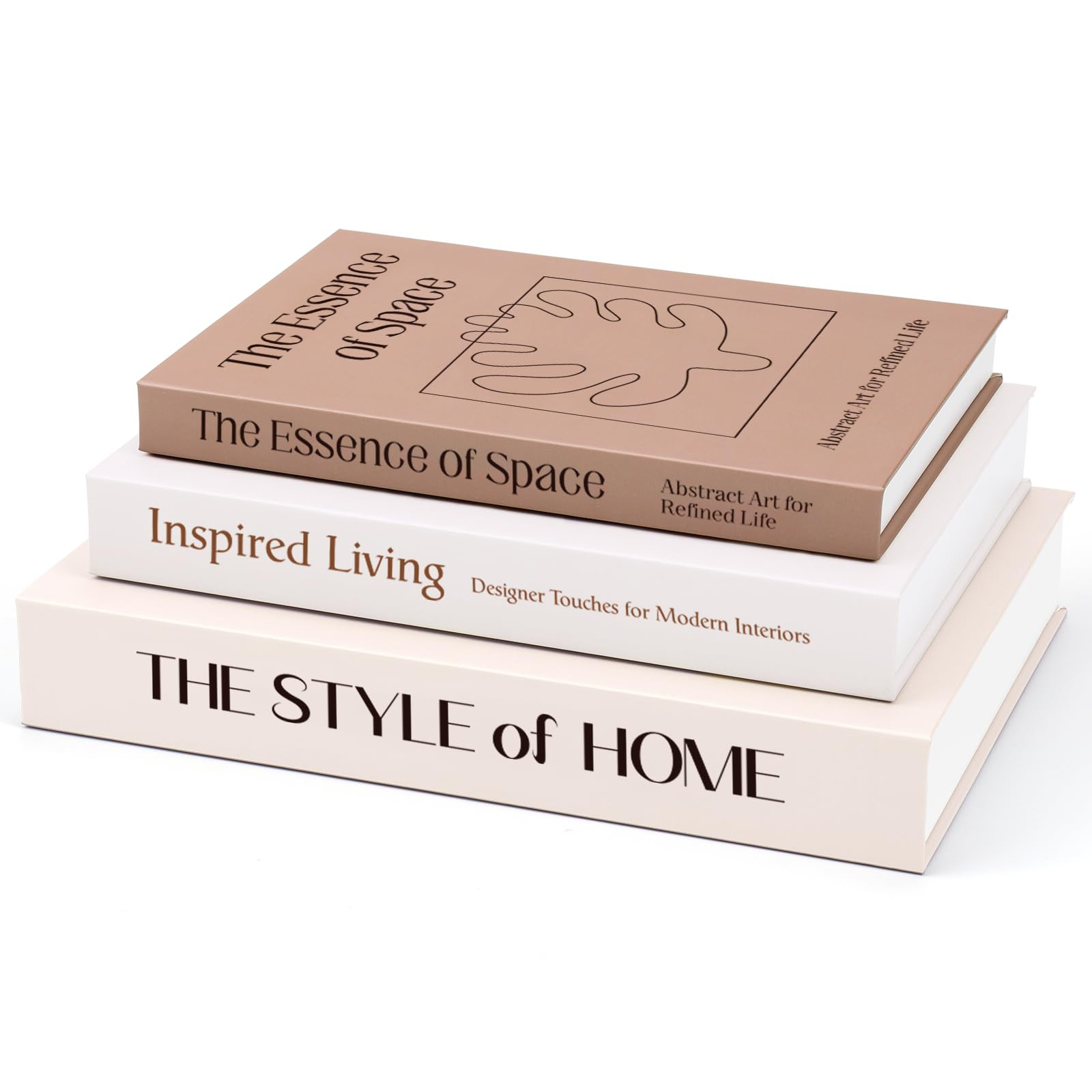 XKDOUS Set of 3 Aesthetic Decorative Books for Home Decor Coffee Table Books Hollow Keepsake Phot... | Amazon (US)