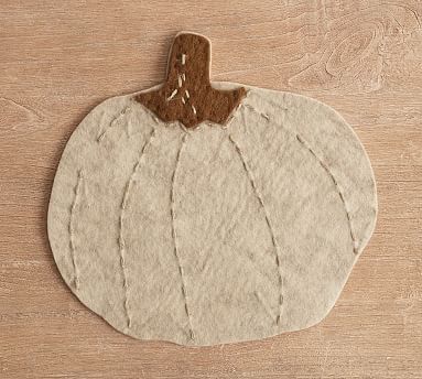 Pumpkin Shaped Felt Placemats - Set of 4 | Pottery Barn (US)