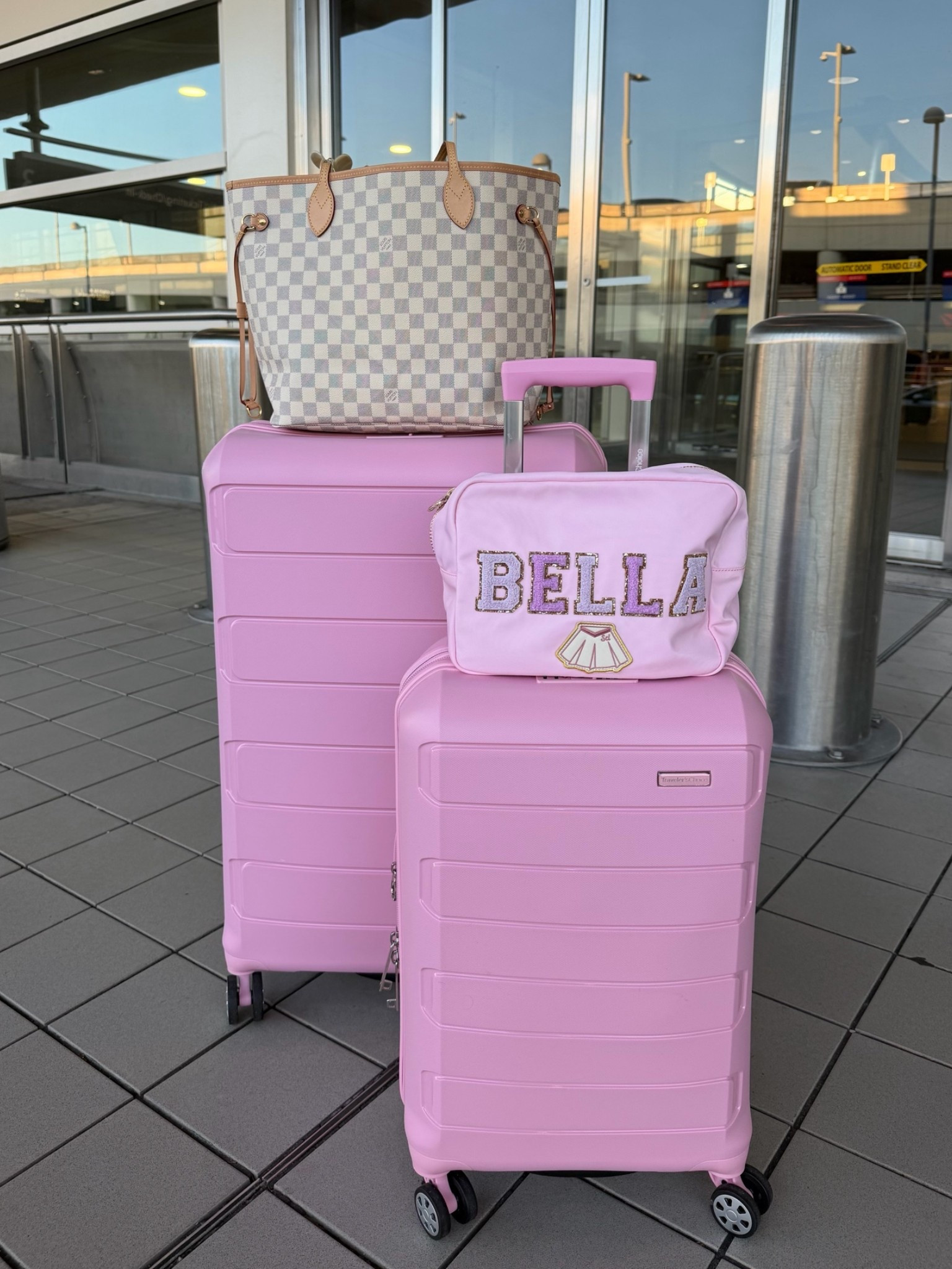Pink Amazon luggage! 22-inch carry on and 30-inch large checked bag!

#LTKTravel