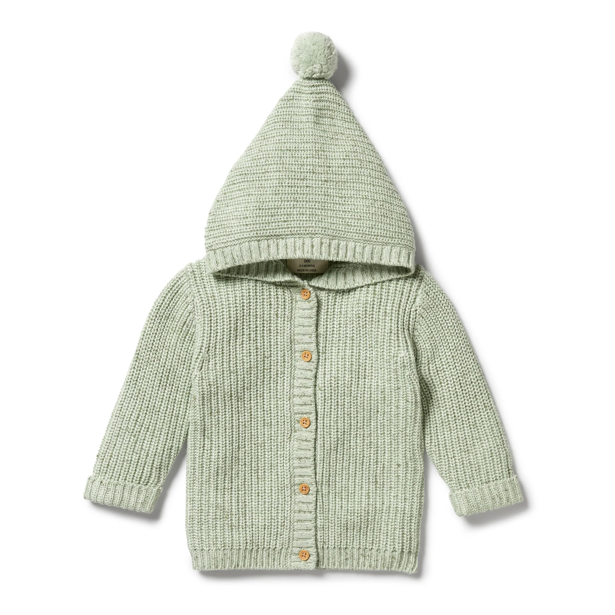 Knitted Jacket, Sage | SpearmintLOVE