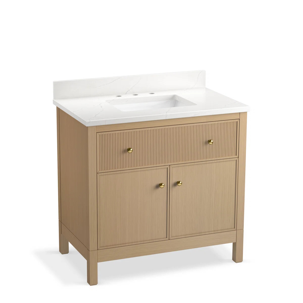 Malin By Studio McGee 36 in. Bathroom Vanity Cabinet With Sink And Quartz Top | Wayfair North America