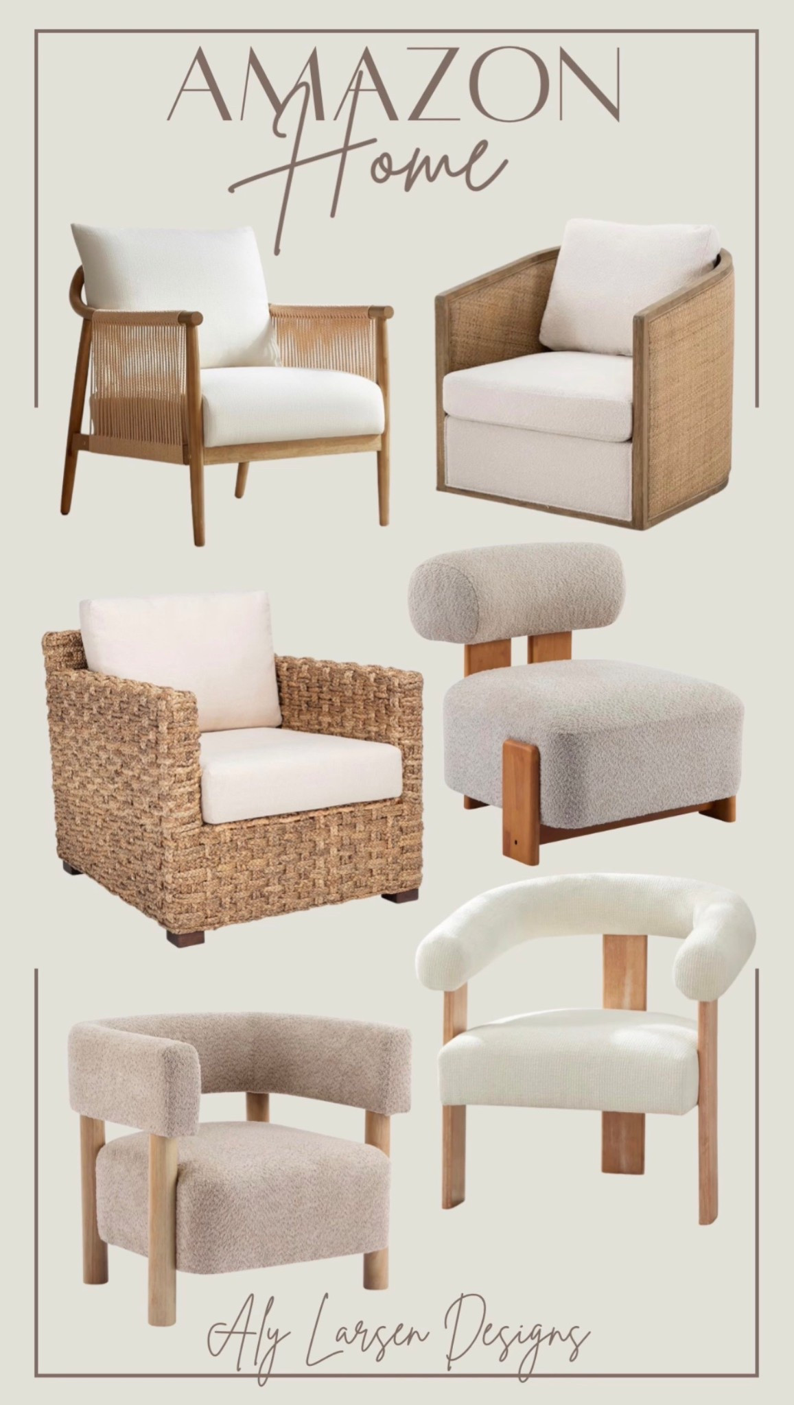 Amazon accent chairs I love!
Neutral home decor 

#LTKHome