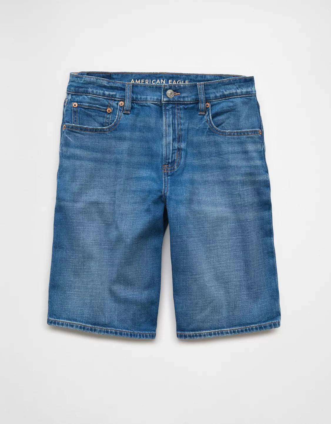 AE 11" Dreamy Drape Stretch High-Waisted Jort | American Eagle Outfitters (US & CA)