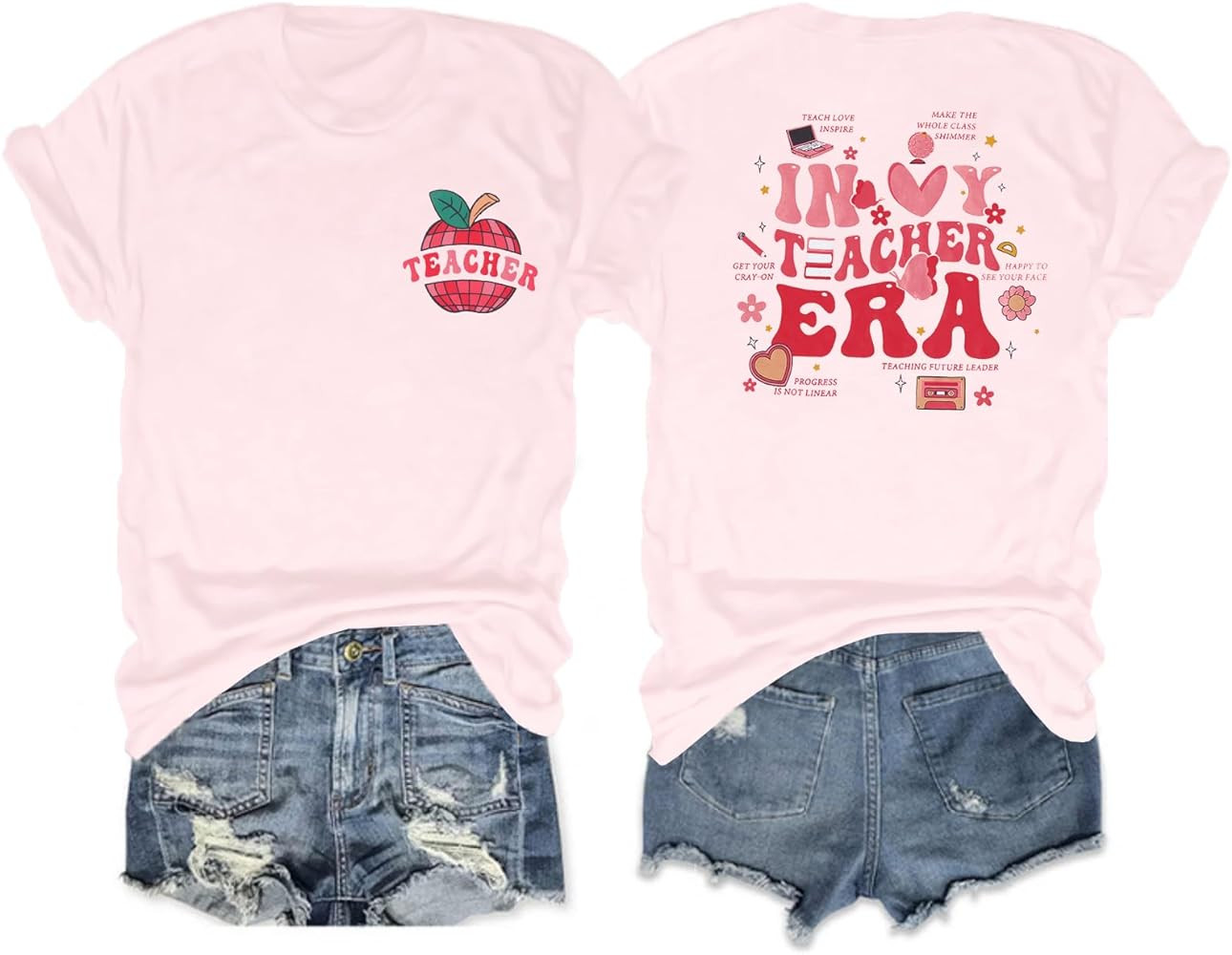 Teacher Shirt Women Teachers T-Shirt: in My Teacher Era Shirt Oversize Preschool Kindergarten Tea... | Amazon (US)