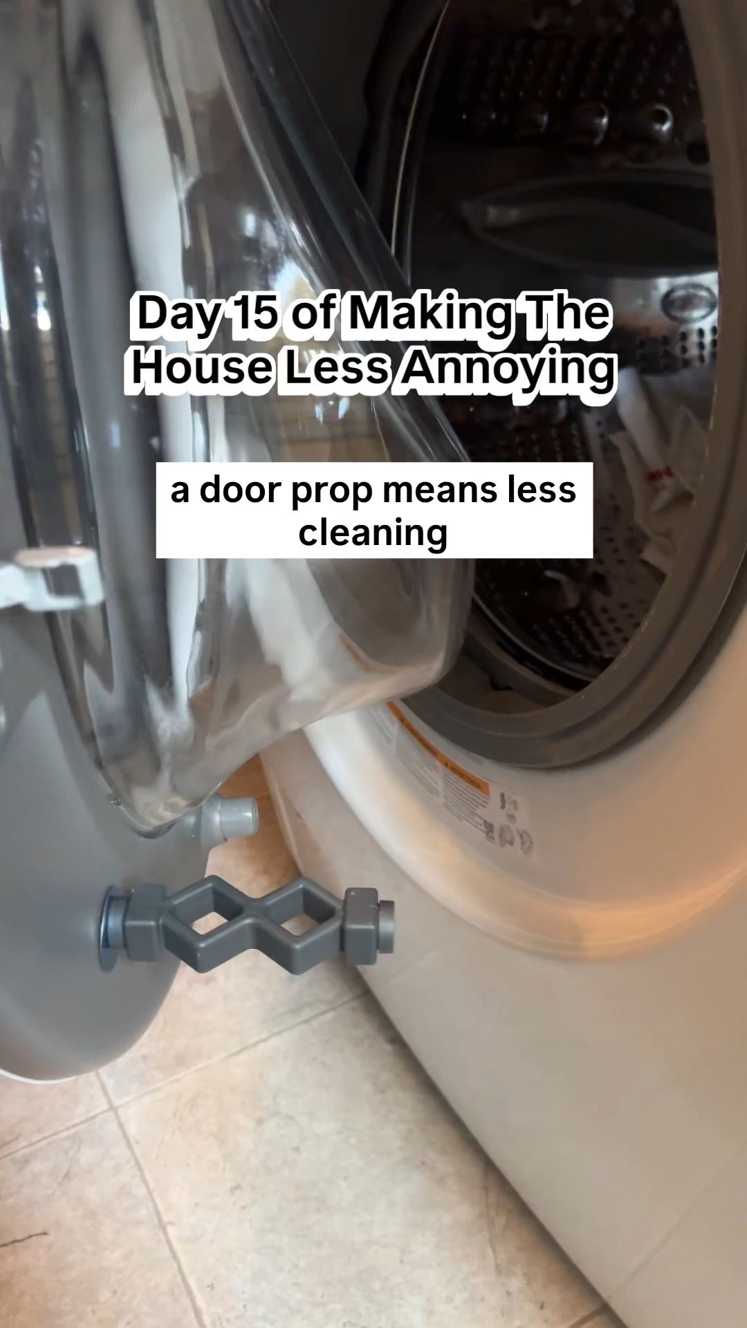 Leaving the washer door cracked helps prevent the buildup of mold and mildew. And while yes, you still need to clean your machine once in a while, keeping it dry in between is what makes the real difference.

A washer door prop holds it open just enough to let air flow and moisture escape without the door swinging wide into the walkway or a tight space.

A little less cleaning is always preferable.


#LTKSaleAlert #LTKHome #LTKmomlife