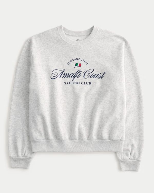 Easy Amalfi Coast Graphic Crew Sweatshirt | Hollister (US)