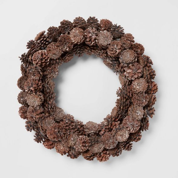 22" Pine Cone Wreath - Threshold™ | Target