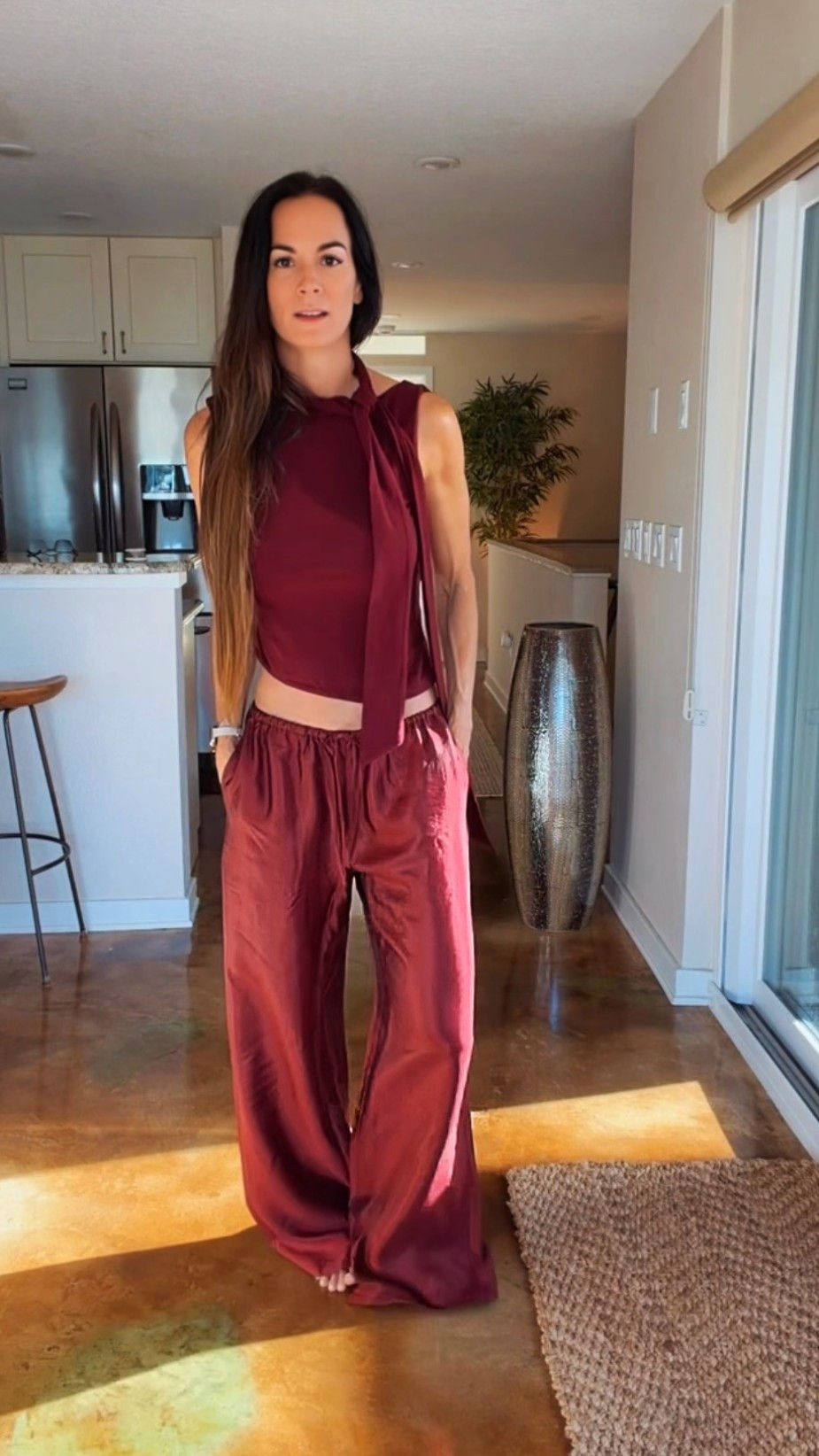 Apparently, I’ve entered my burgundy era… and I have zero plans of leaving. 🍷🤎

The silky wide-leg pants, the dramatic tie-neck top and that perfectly oversized jacket? Each piece is fabulous on its own, but together they are an entire mood.

Proof that monochromatic dressing can still have plenty of personality—and this color is basically fall doing its best work. Which piece would you wear first?

You can also shop the full look through the link in my bio and Stories. ✨

#BurgundyStyle #MonochromaticStyle #FallOutfitIdeas #ElevatedStyle #WideLegPants #Over40Style #FashionOver40 #NicoleColee

#LTKootd #LTKgrwm #LTKdayinmylife