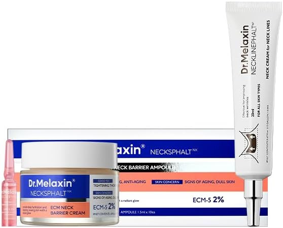 Dr.Mealxin Perfect Neck Wrinkle Care Set Necksphalt Cream+Ampoule+Necklinephalt neck wrinles skin... | Amazon (US)