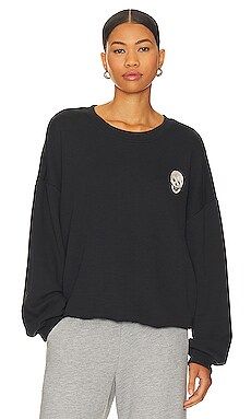 Chaser Embroidered Skull Sweatshirt in Shadow from Revolve.com | Revolve Clothing (Global)