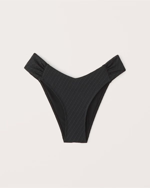 Pleated Tall-Side High-Leg Cheeky Bottoms | Abercrombie & Fitch (US)