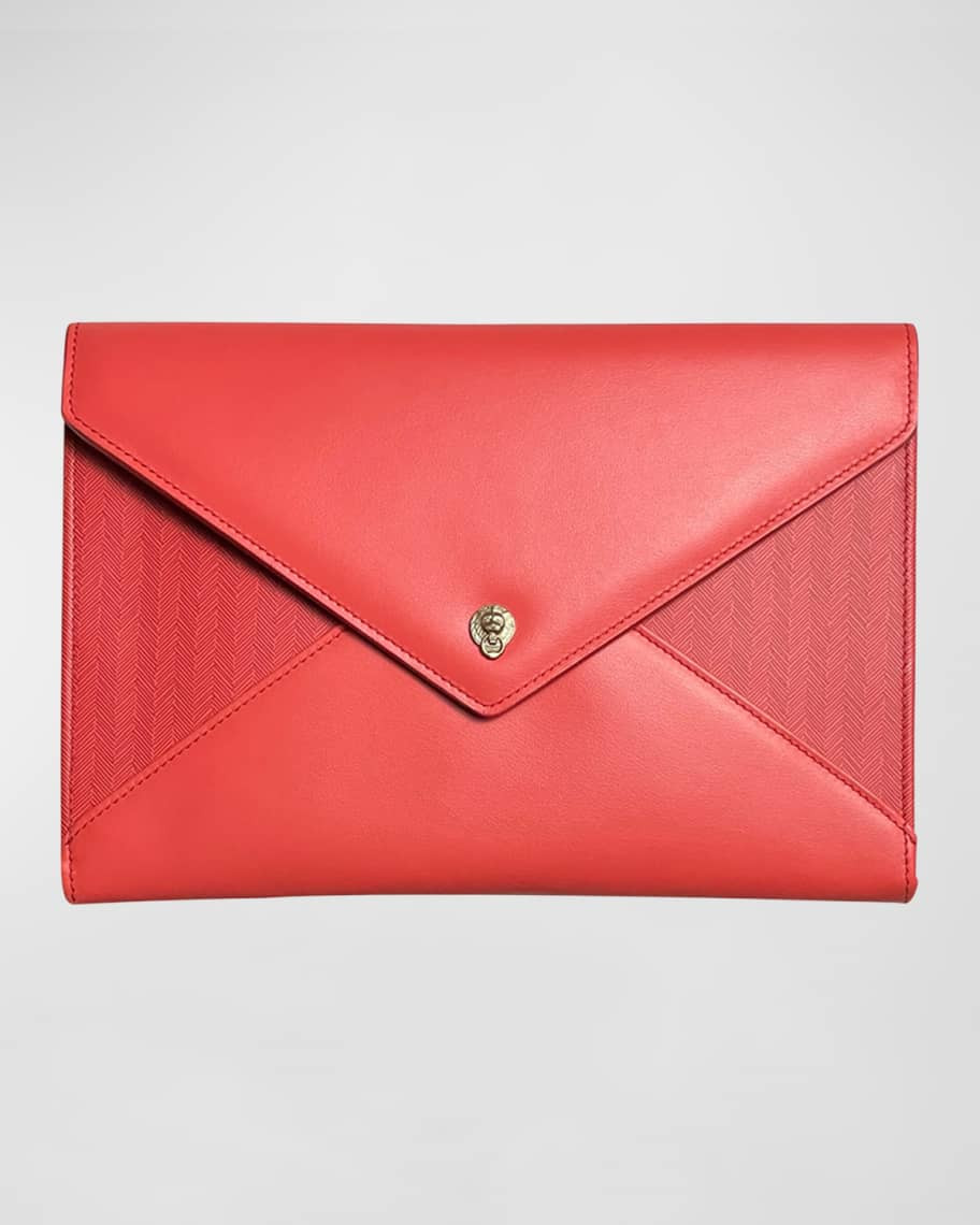 Bell'INVITO Textured Leather Envelope Wallet | Neiman Marcus