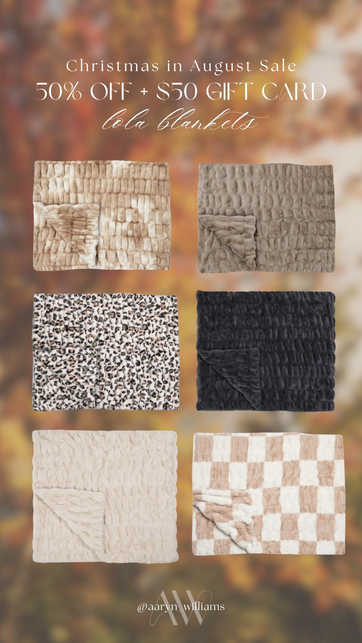 ✨ christmas in august ✨ snag 50% off lola blankets + get a $50 gift card 🎁 cozy up now & save big before the holidays hit

#lola #blankets #cozyhome #holidayready #ltkhome #homefavorites #cozyvibes #blanketlove #ltkfinds #ltkstyle

#LTKSaleAlert #LTKHome