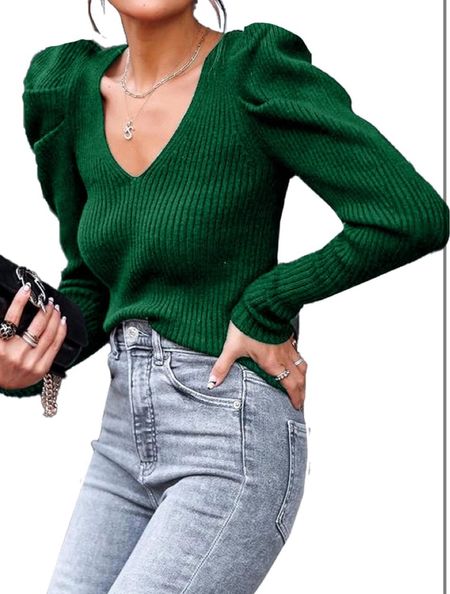 Women’s puff sleeve sweater! Amazon sweater!! 
