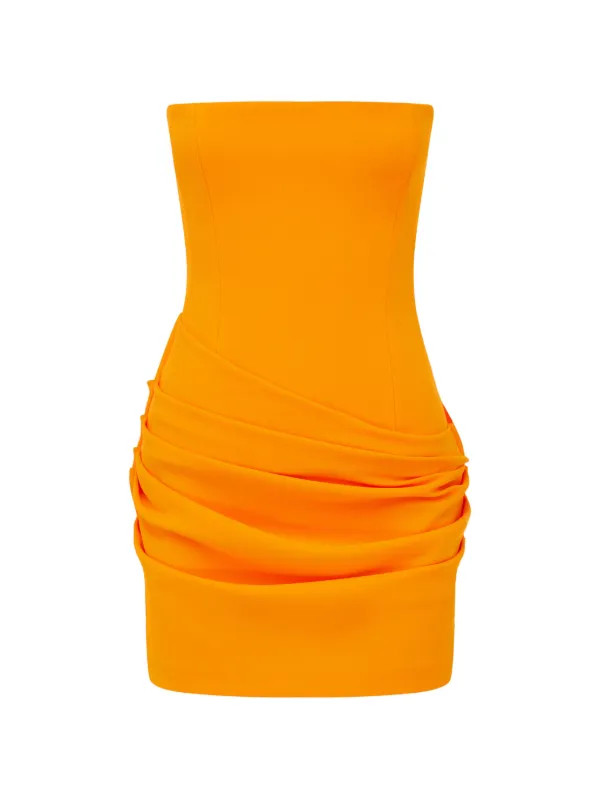 strapless draped mini dress | Farfetch Global