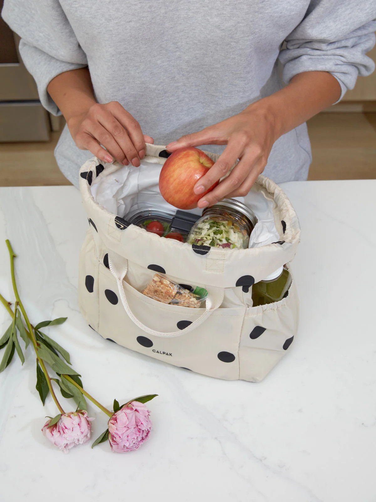 Insulated Lunch Bag in Polka Dot | CALPAK