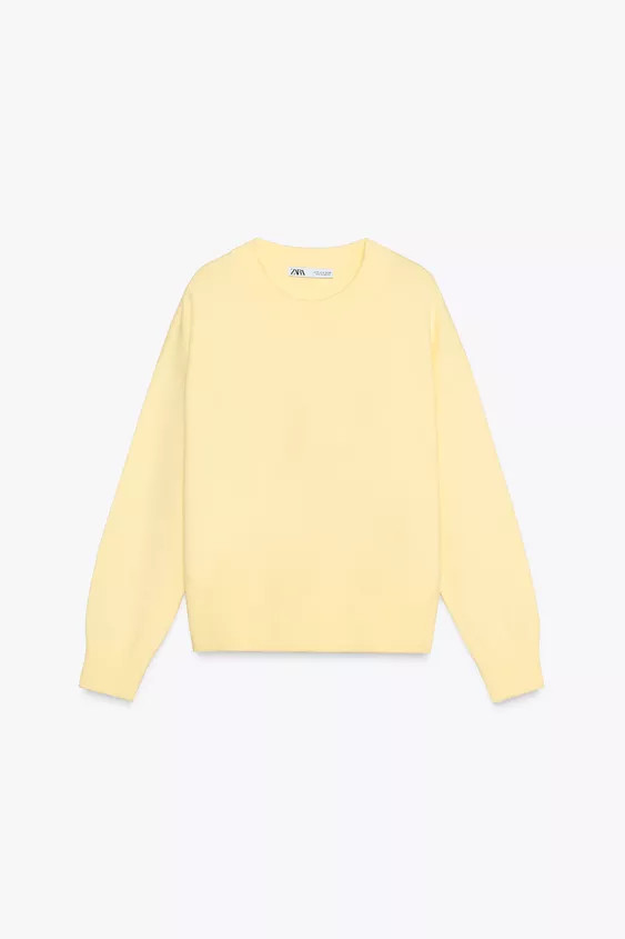 PLAIN KNIT SWEATSHIRT | Zara UK