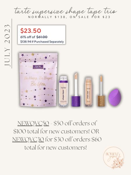 This deal is insane to me on QVC- Tarte shape tape super size for literally $23🤯 it’ll never run out 🤣 + NEWQVC50 - $50 off orders of $100 total for new customers🏷️✨OR NEWQVC30 - $30 off orders $60 or more for new customers⚡️

#beautysale #qvcfinds

#LTKbeauty #LTKunder50 #LTKsalealert