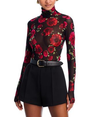 AFRM Zadie Floral Print Mesh Top  | Bloomingdale's Women All Women | Bloomingdale's (US)