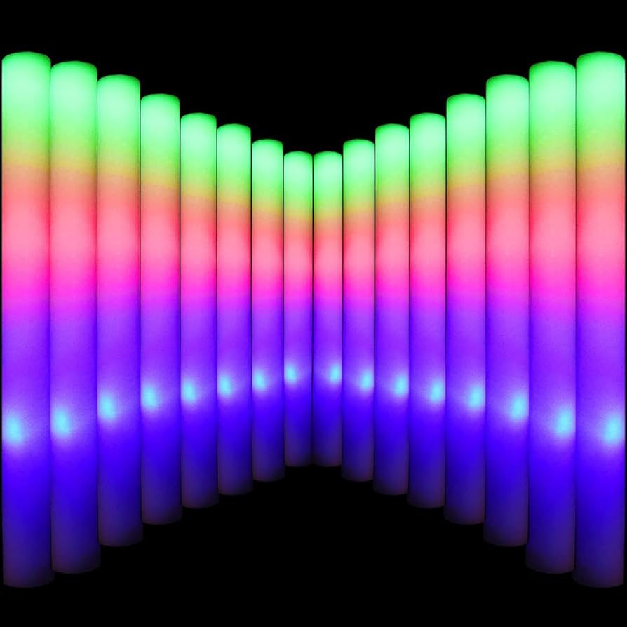 LifBetter Light Up Glow Sticks Bulk, LED Foam Sticks in The Dark with 3 Modes Flashing Led Foam M... | Amazon (US)