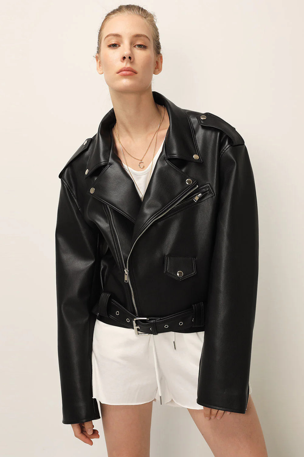 Emma Pleather Rider Jacket | Storets (Global)
