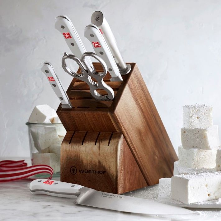 Wüsthof Classic 7-Piece Knife Block Set, White | Williams-Sonoma