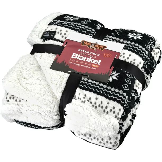 Trailcrest Nordic Plush Sherpa Adult Luxury Warm Throw Blanket for Men & Women-Home-Outdoor-Trave... | Walmart (US)
