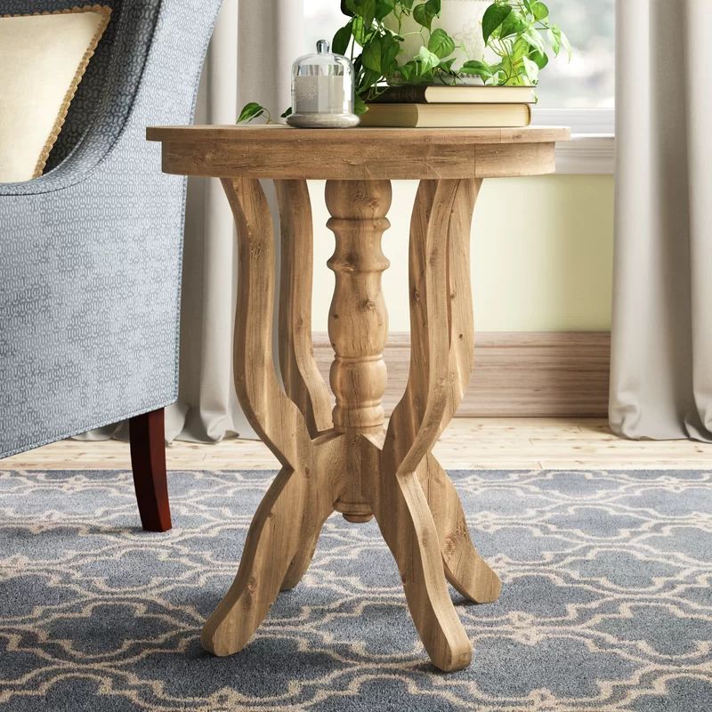 Solid Wood Pedestal End Table | Wayfair North America