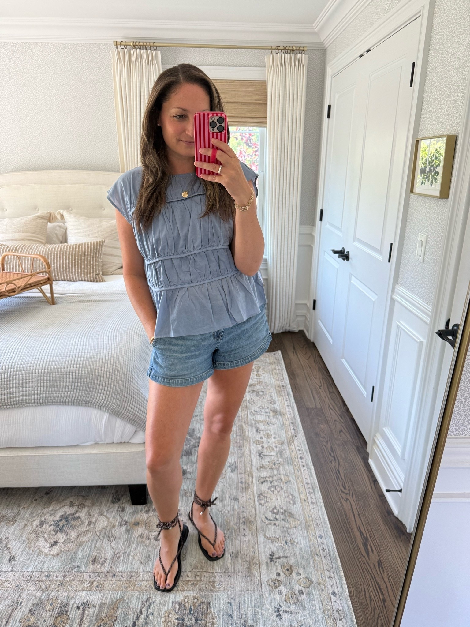 The perfect lightweight summer top from LOFT and these wrap sandals are from Amazon and under $59!!!

#LTKootd #LTKdayinmylife #LTKSeasonal