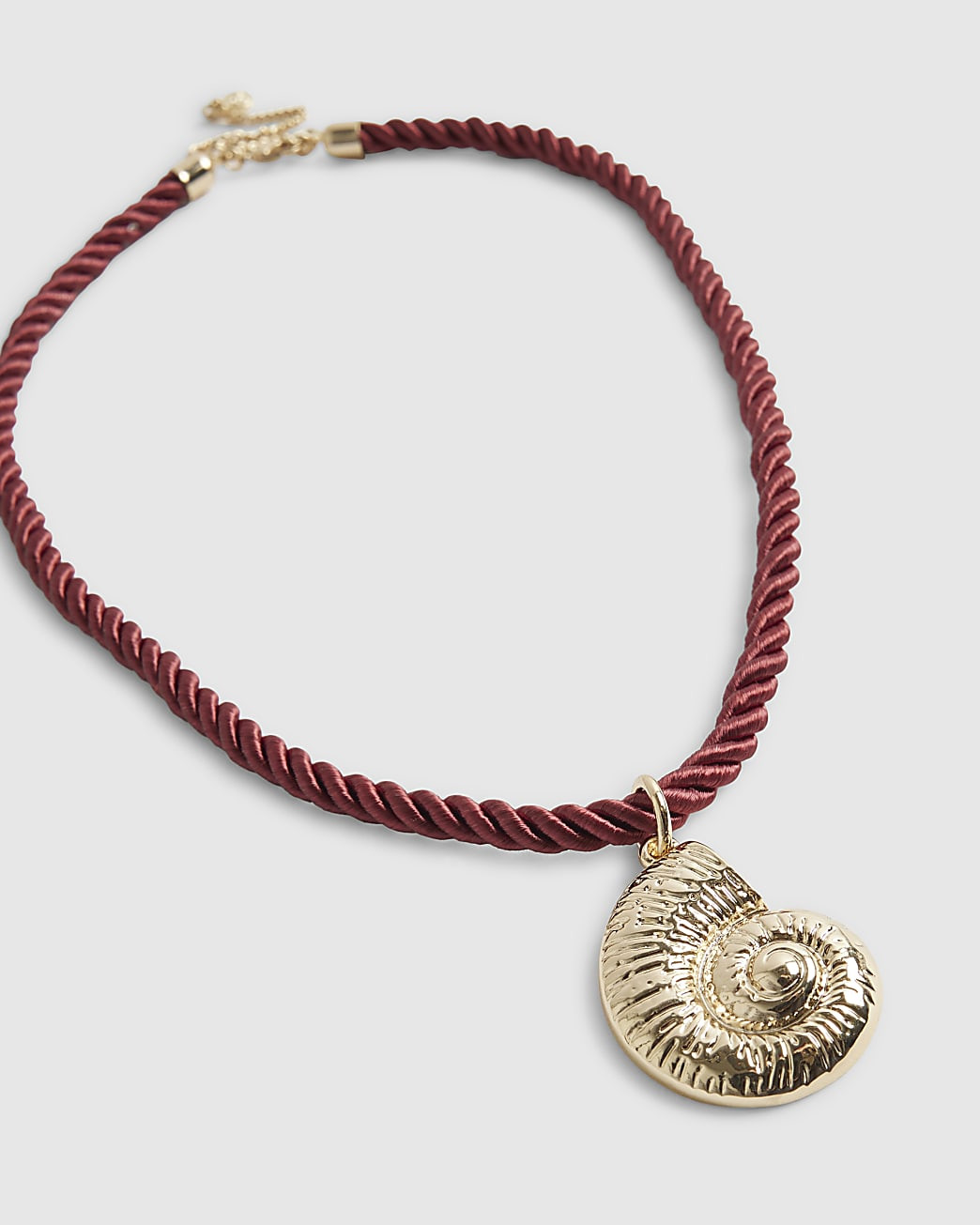 Gold Shell Pendant Rope Necklace | River Island UK & IE
