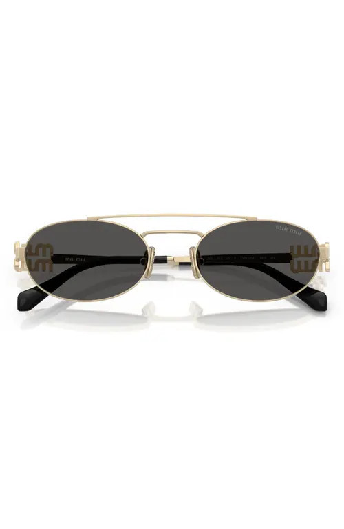 Miu Miu 53mm Oval Sunglasses in Pale Gold at Nordstrom | Nordstrom