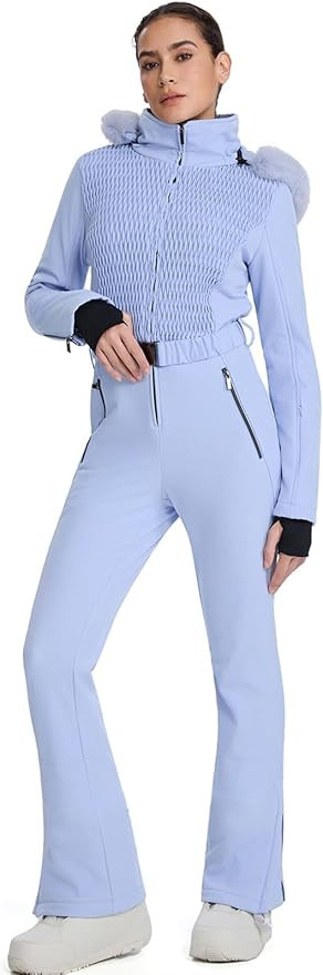 YEEFINE Women's One Piece Ski Suit Waterproof Snowsuits Insulated Snowboard Snow Suits Jacket Out... | Amazon (US)