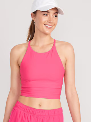 Light Support PowerSoft Longline Sports Bra for Women | Old Navy (US)