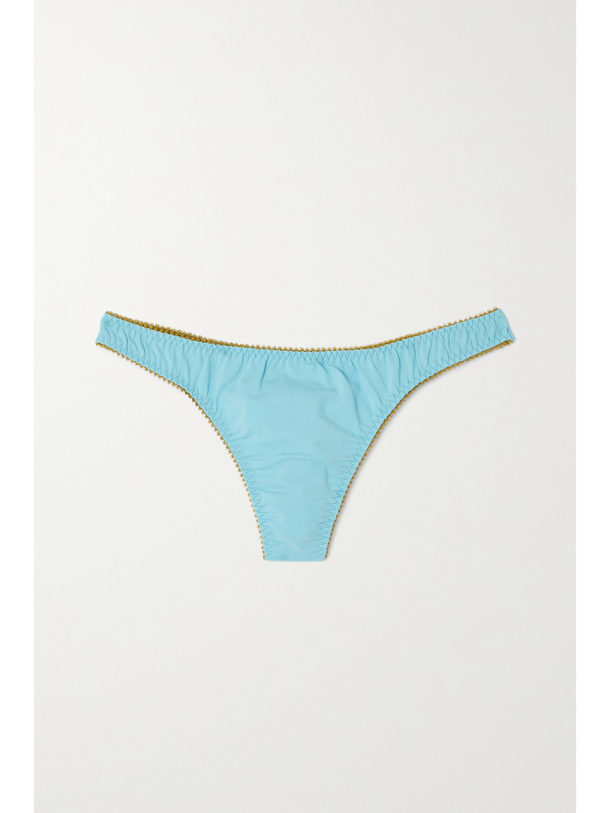 Dora Larsen - + Net Sustain Marley Stretch Organic Cotton-jersey Thong - Blue | NET-A-PORTER (UK & EU)