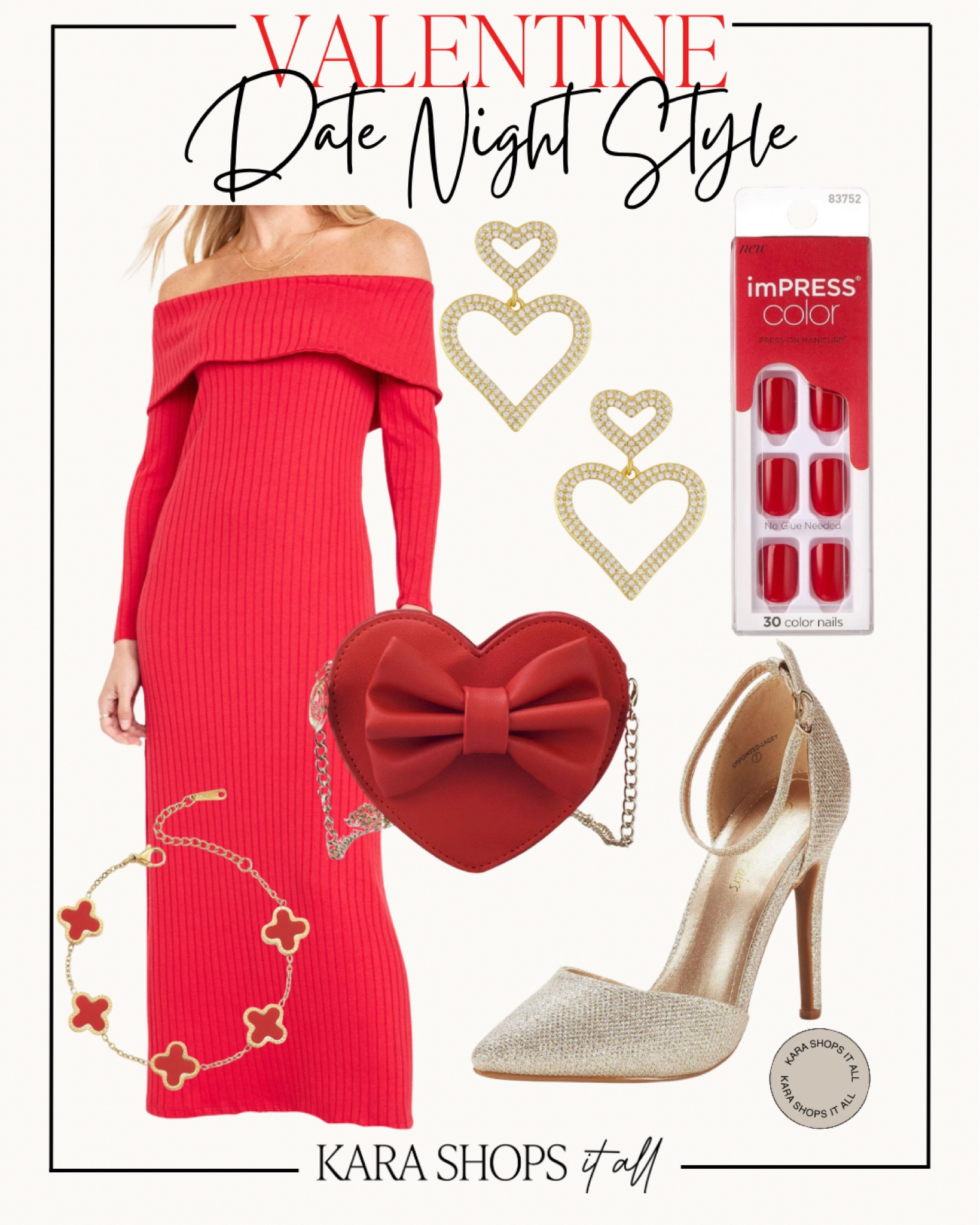 Valentine date night style! The perfect comfy dress from old navy is perfect for a date night look and all these red and gold accessories from Amazon! 
#Amazonfashion #OldNavyfashion #Valentinestyle

#LTKSeasonal #LTKsalealert #LTKstyletip
