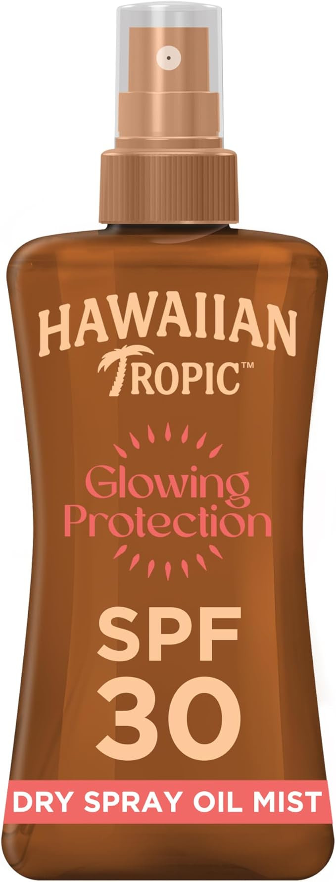 Hawaiian Tropic Glowing Protection Sunscreen Dry Oil Spray Mist, Water Resistant SPF 30 UVA plus ... | Amazon (UK)