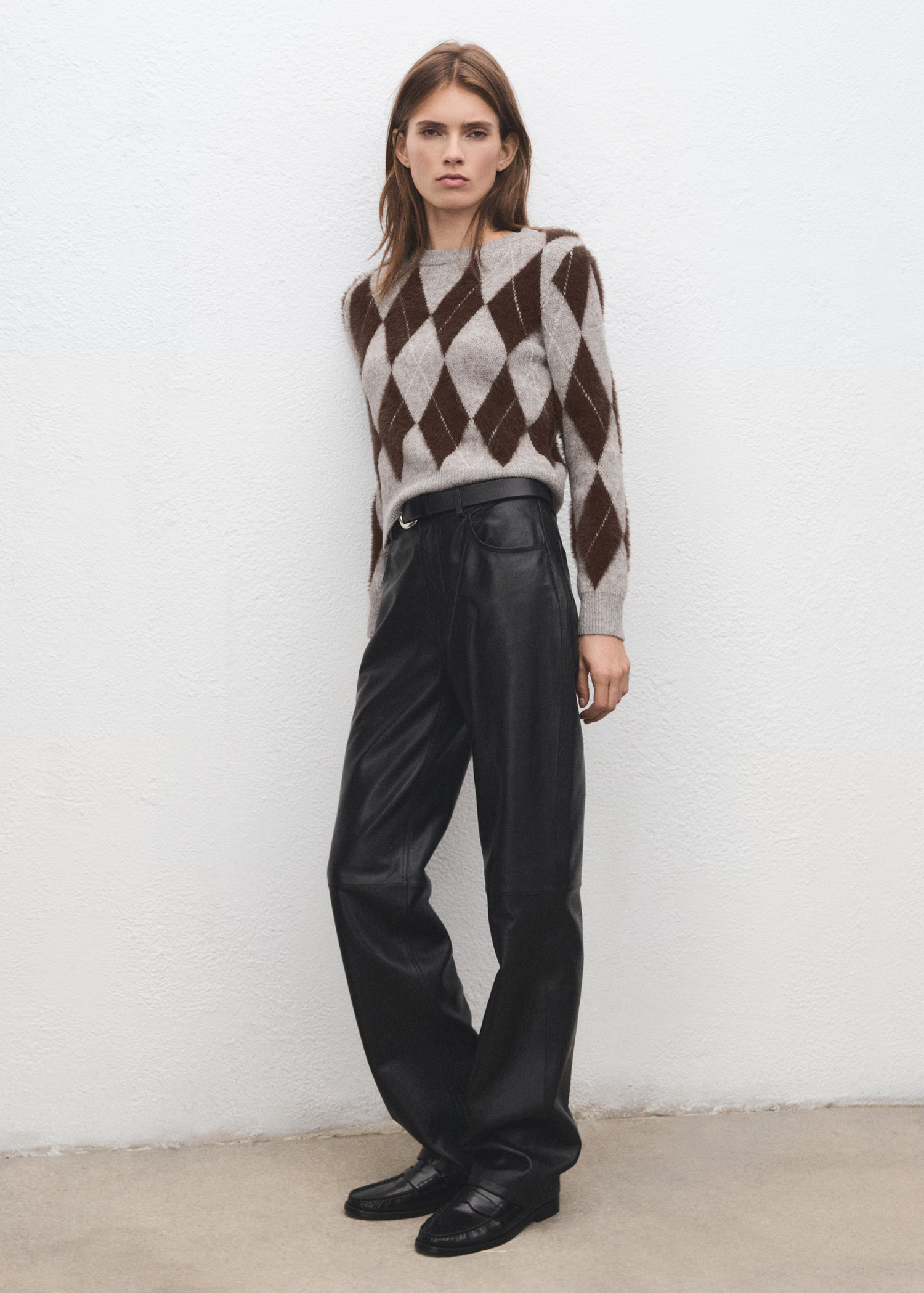 Argyle knit sweater | Mango (US/MX/AU)
