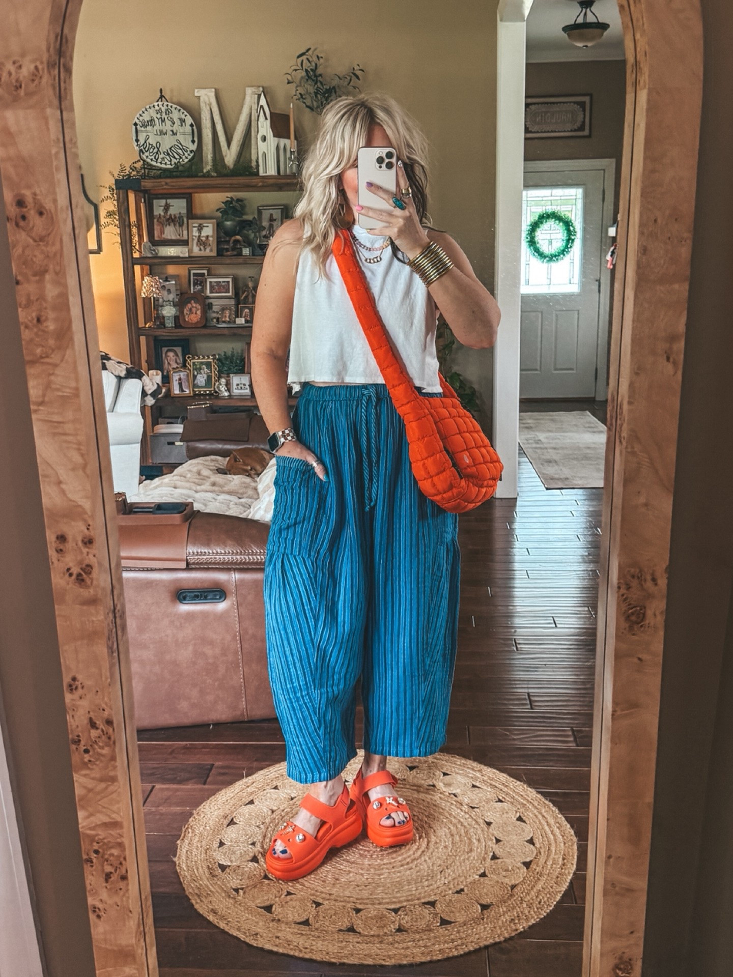 These Crocs are so CUTE! They come on more colors and I also love the pink and green. 
Top M
Pants M 
Sandals true to size 
#springoutfit #freepeople #sandals #crocs

#LTKootd #LTKOver40 #LTKTravel