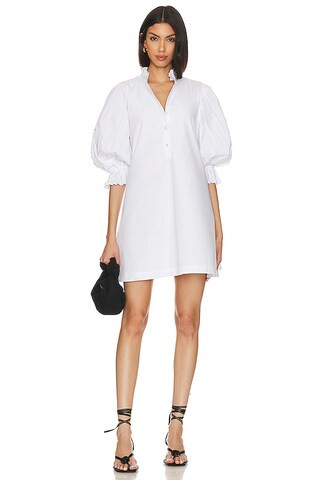 SOVERE Focus Pleat Smock Mini Dress in White from Revolve.com | Revolve Clothing (Global)