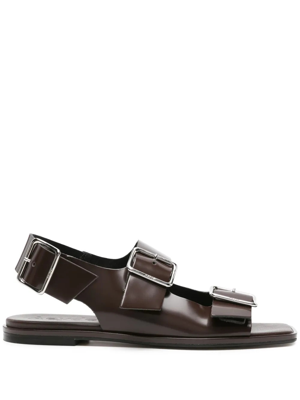 Aeyde buckle-straps Leather Sandals | Brown | FARFETCH UK | Farfetch Global