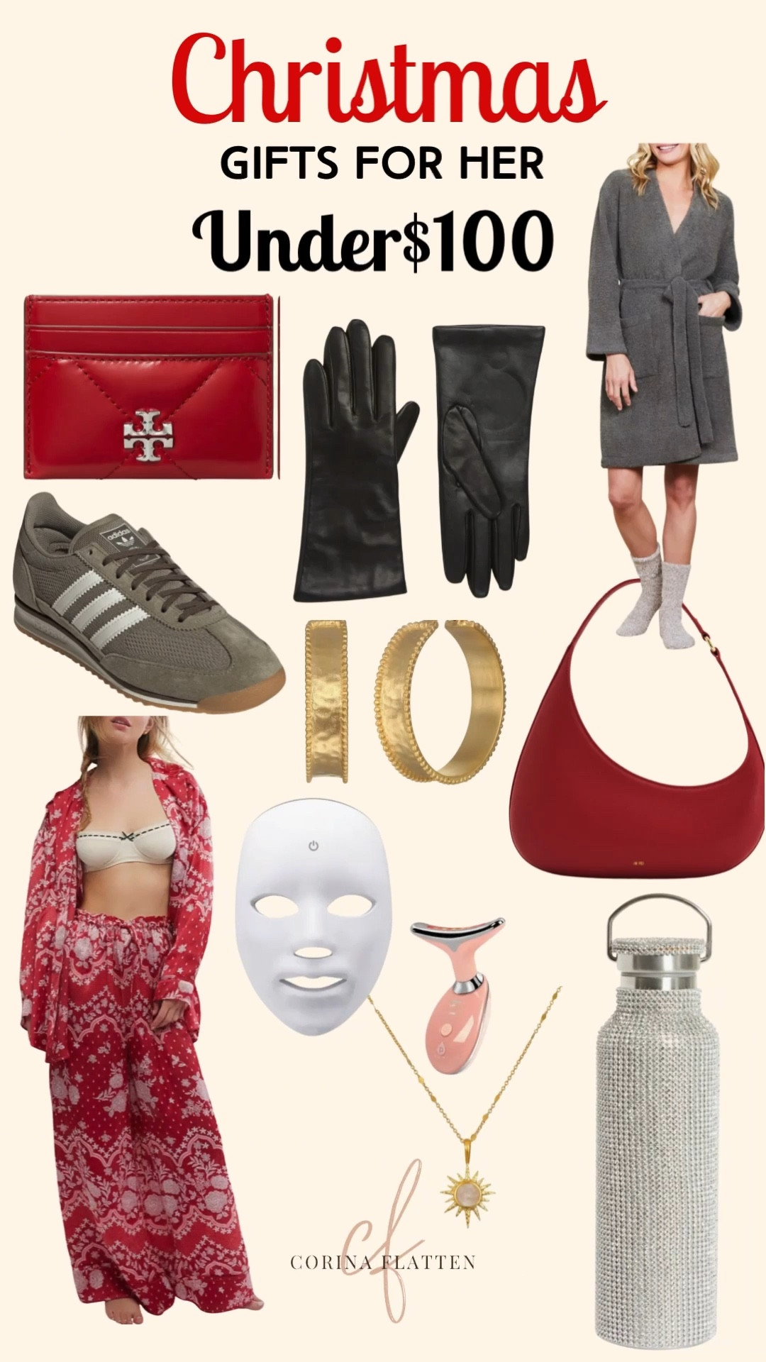 Gifts she will love under $100

Tory Burch wallet, bath robe, leather gloves, sneakers, Free People pajamas, gold hoops, red light, skin care, over 40

#LTKOver40 #LTKGiftGuide #LTKCyberWeek