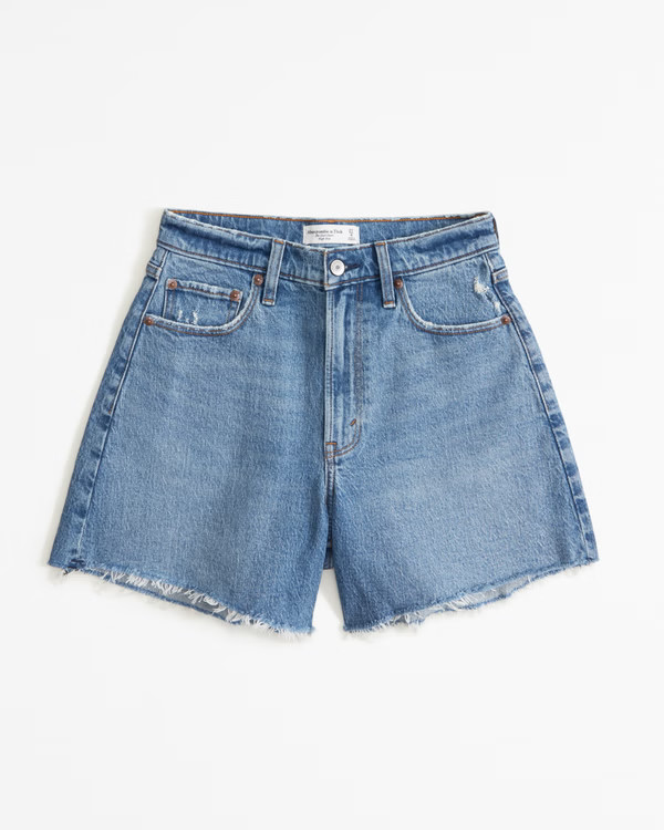 Women's Curve Love High Rise Dad Short | Women's Bottoms | Abercrombie.com | Abercrombie & Fitch (US)