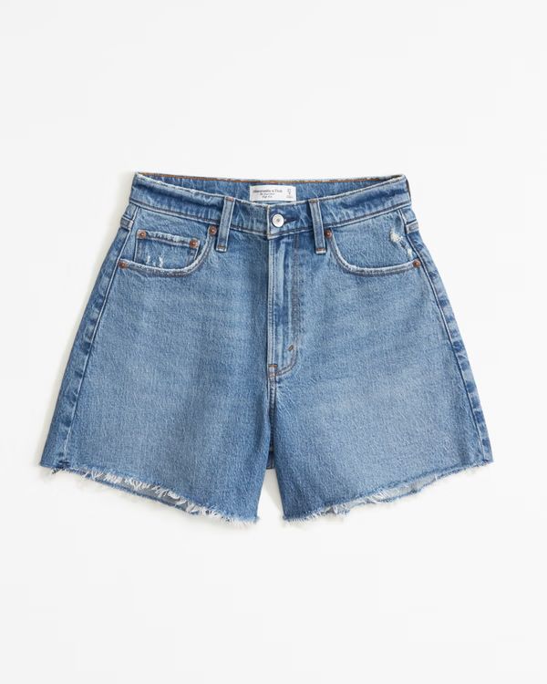 Curve Love High Rise Dad Short, Abercrombie High Rise Shorts, Womens Shorts, Women Casual Outfit,  | Abercrombie & Fitch (US)